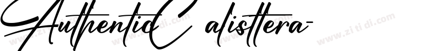 Authentic Calisttera字体转换